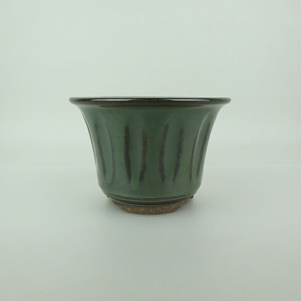 盆栽鉢 小石原焼 小型 長辺 約13.5cm 丸鉢 釉薬 新品 数量物 v1198443650