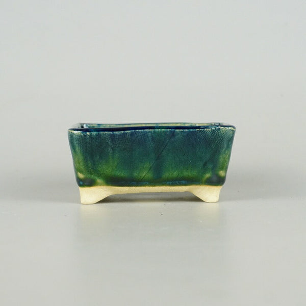 盆栽鉢 ゆうき祥石 小鉢 長辺 約 8.5cm 長方鉢 釉薬 新品 数量物 v1198435041