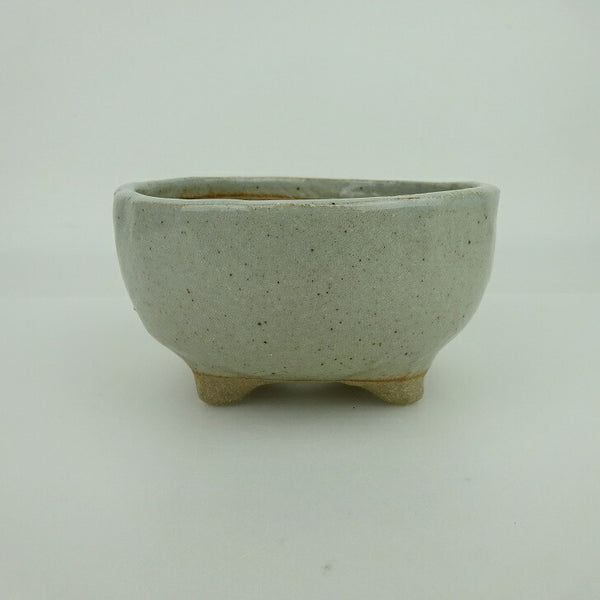 盆栽鉢 ゆうき祥石 小型 長辺 約 11.8cm 丸鉢 釉薬 観賞用 新品 数量物 d1198422084