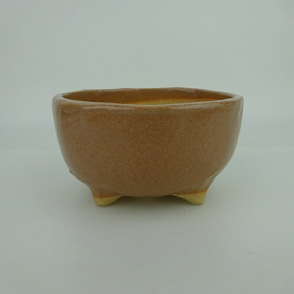 盆栽鉢 ゆうき祥石 小型 長辺 約 11.8cm 丸鉢 釉薬 観賞用 新品 数量物 t1198411167