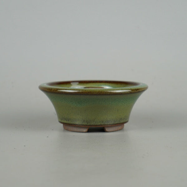 盆栽鉢 小石原焼 小鉢型 長辺 約9.3cm 丸鉢 釉薬 新品 数量物 t1198408230