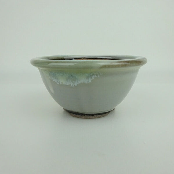 盆栽鉢 小石原焼 小型 長辺 約11.3cm 丸鉢 外縁 釉薬 新品 数量物 v1198435080