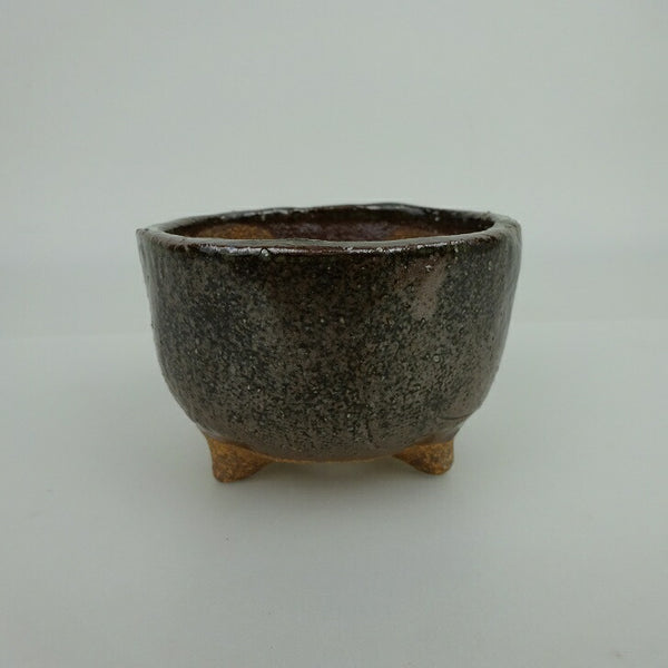 盆栽鉢 ゆうき祥石 小鉢 長辺 約 8.3cm 丸鉢 釉薬 観賞用 新品 数量物 b1198425252