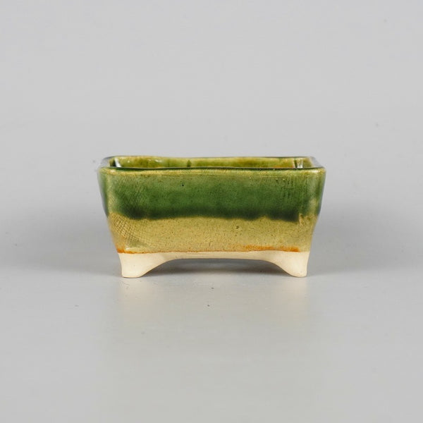 盆栽鉢 ゆうき祥石 小鉢 長辺 約 8.8cm 長方鉢 釉薬 新品 数量物 x1198416904