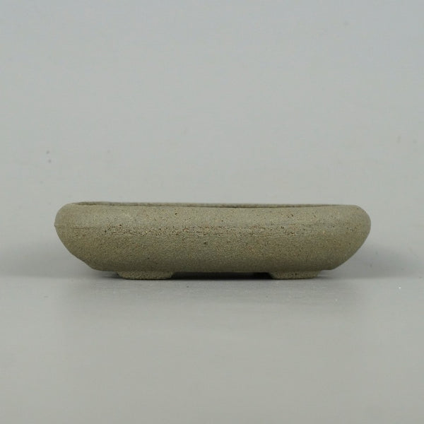 盆栽鉢 誠文窯 小型 長辺 約11.5cm 楕円鉢 泥物 数量物 新品 q1198419350