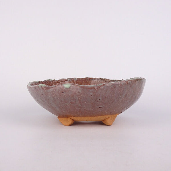 盆栽鉢 竹鳳 小型 長辺 約13.5cm 丸鉢 釉薬 数量物 新品 q1198414386