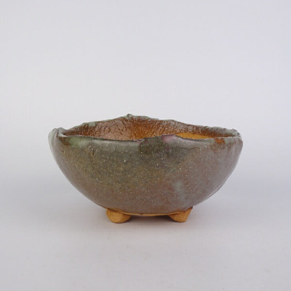 盆栽鉢 竹鳳 小型 長辺 約12cm 丸鉢 釉薬 数量物 新品 c1198409238