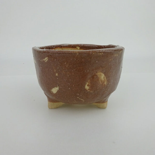 盆栽鉢 ゆうき祥石 小鉢 長辺 約 8.8cm 丸鉢 釉薬 観賞用 新品 数量物 p1198416282