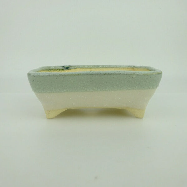 盆栽鉢 ゆうき祥石 小型 長辺 約11.8cm 長方鉢 釉薬 観賞用 新品 数量物 b1198420524