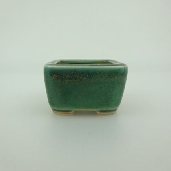 盆栽鉢 青香 豆鉢 長辺 約4.5cm 正方鉢 釉薬 1198406473