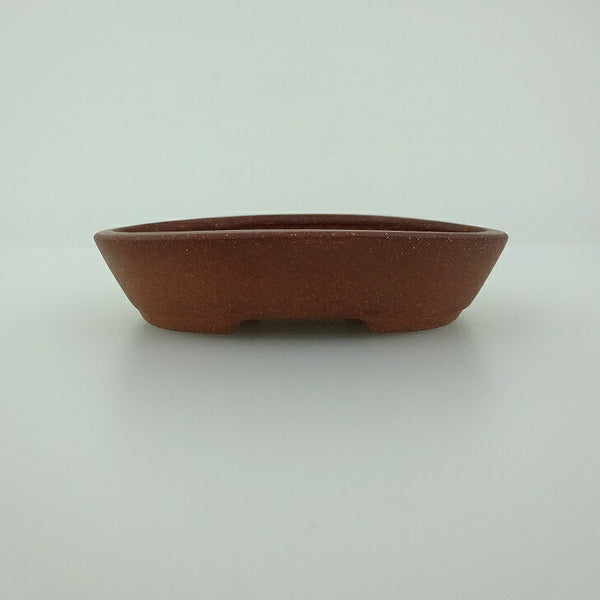 盆栽鉢 青香 小鉢 長辺 約8.3cm 楕円鉢 泥物 t1198410222