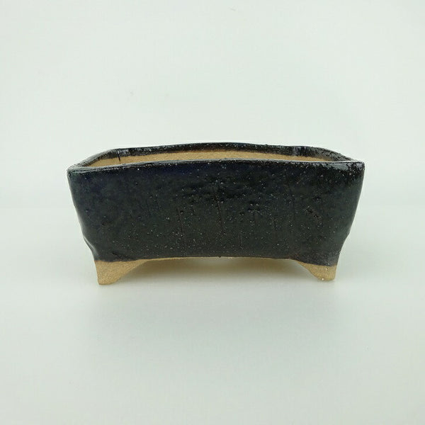 盆栽鉢 ゆうき祥石 小型 長辺 約13cm 長方鉢 釉薬 観賞用 新品 数量物 o1198422536