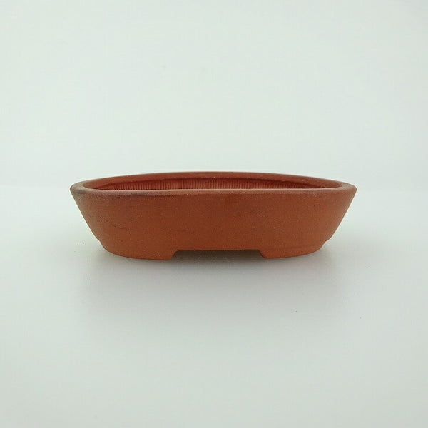 盆栽鉢 青香 小鉢 長辺 約8.4cm 楕円鉢 泥物 j1198414629