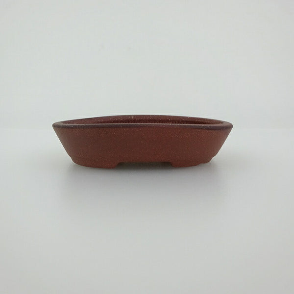 盆栽鉢 青香 小鉢 長辺 約8.3cm 楕円鉢 泥物 o1198421638