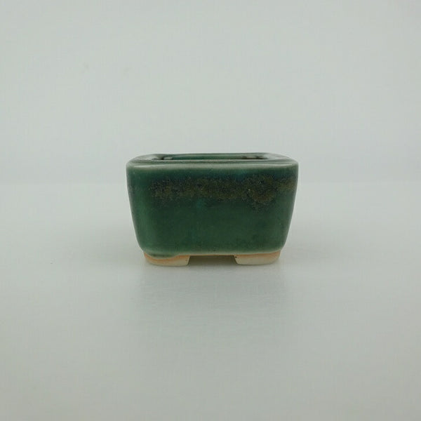 盆栽鉢 青香 豆鉢 長辺 約4.4cm 正方鉢 釉薬  新品 g1198416287