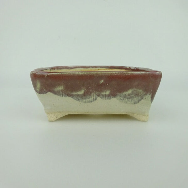 盆栽鉢 ゆうき祥石 小型 長辺 約11.8cm 長方鉢 釉薬 観賞用 新品 数量物 d1198423524