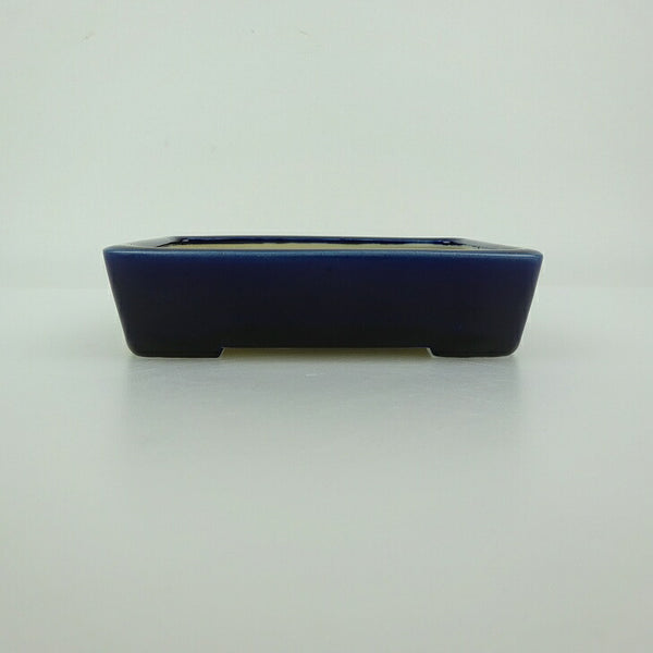 盆栽鉢 青香 小型 長辺 約12cm 長方鉢 釉薬 新品 数量物 p1198414696