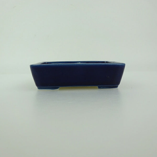 盆栽鉢 青香 小鉢 長辺 約9.3cm 長方鉢 釉薬 新品 数量物 j1198416322