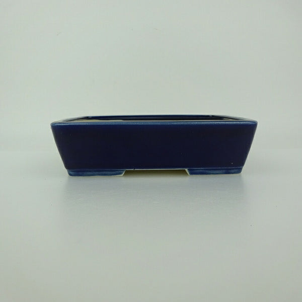 盆栽鉢 青香 小型 長辺 約14.6cm 長方鉢 釉薬 新品 数量物 s1198414465