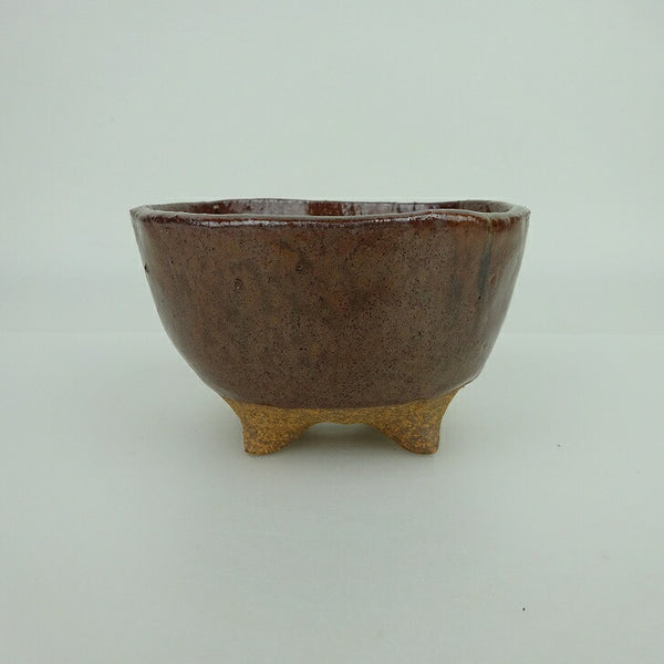 盆栽鉢 ゆうき祥石 小型 長辺 約 10.3cm 丸鉢 釉薬 観賞用 新品 数量物 1198397246