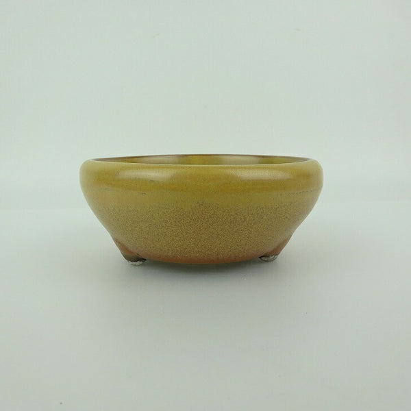 盆栽鉢 万古焼 萬古 小型 長辺 約11cm 丸鉢 釉薬 新品 数量物 m1198404599