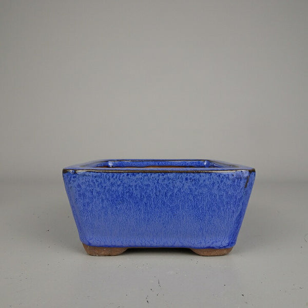 盆栽鉢 落款なし 小型 長辺 約 10cm 正方鉢 釉薬 中国鉢 新品 数量物 n1198403697