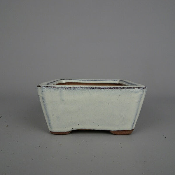 盆栽鉢 落款なし 小型 長辺 約 10cm 正方鉢 釉薬 中国鉢 新品 数量物 m1198402998