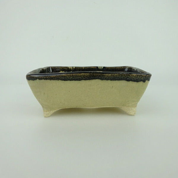 盆栽鉢 ゆうき祥石 小型 長辺 約11cm 長方鉢 釉薬 観賞用 新品 数量物 d1198426064