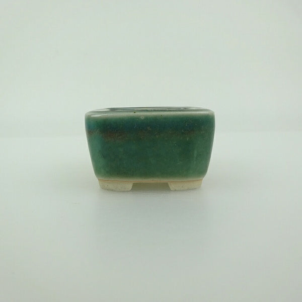 盆栽鉢 青香 豆鉢 長辺 約4.5cm 正方鉢 釉薬 新品 数量物 c1198408440