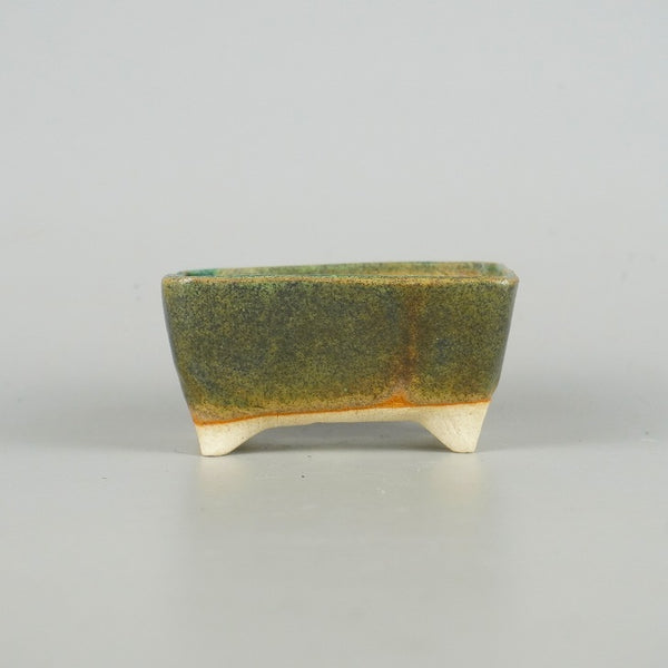 盆栽鉢 ゆうき祥石 小鉢 長辺 約 8.8cm 長方鉢 釉薬 新品 数量物 f1198413764