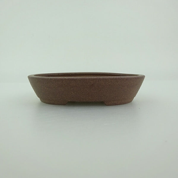 盆栽鉢 青香 小型 長辺 約18.2cm 楕円鉢 泥物 新品 数量物 l1198408979