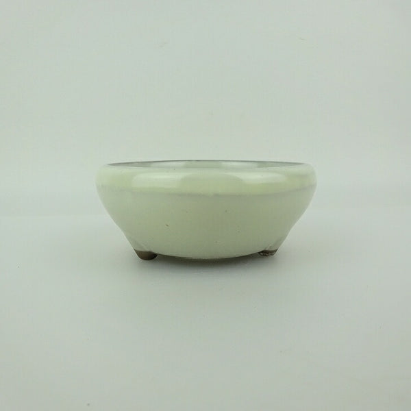 盆栽鉢 万古焼 萬古 小型 長辺 約11cm 丸鉢 釉薬 新品 数量物 j1198415120