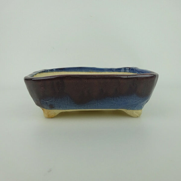 盆栽鉢 ゆうき祥石 小型 長辺 約16.5cm 長方鉢 釉薬 観賞用 新品 数量物 e1198409896
