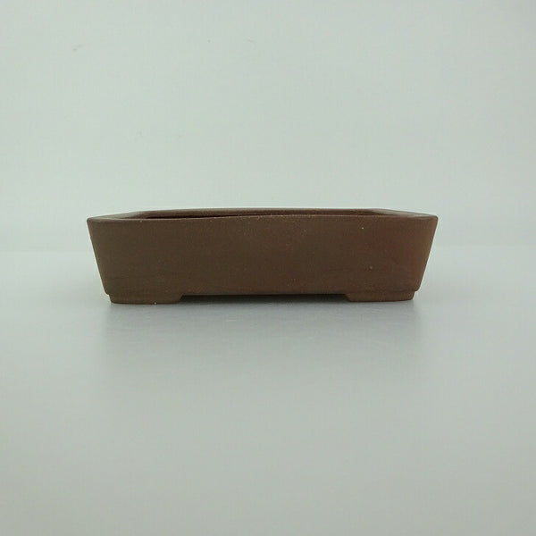 盆栽鉢 青香 小型 長辺 約11.6cm 長方鉢 泥物 新品 数量物 p1198421659