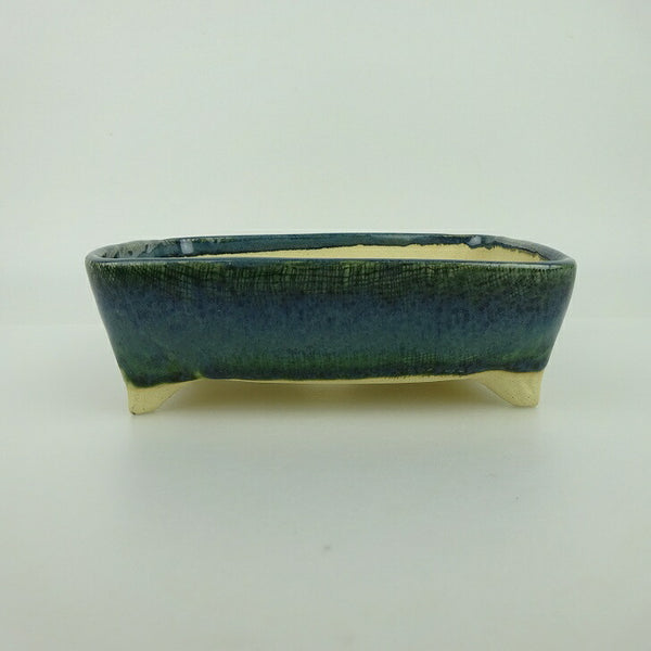 盆栽鉢 ゆうき祥石 小型 長辺 約13.5cm 長方鉢 釉薬 観賞用 新品 数量物 f1198411671