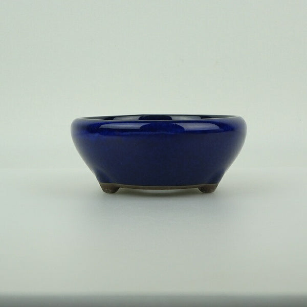 盆栽鉢 万古焼 萬古 小型 長辺 約11cm 丸鉢 釉薬 新品 数量物 l1198409086