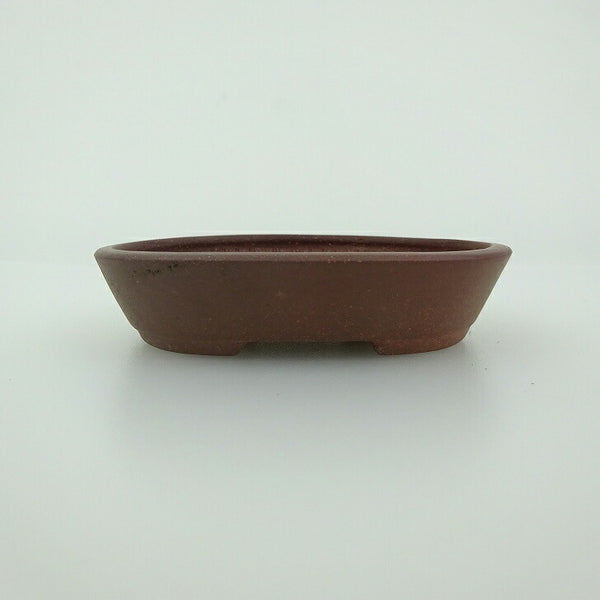 盆栽鉢 青香 小鉢 長辺 約8.3cm 楕円鉢 泥物 f1198409383