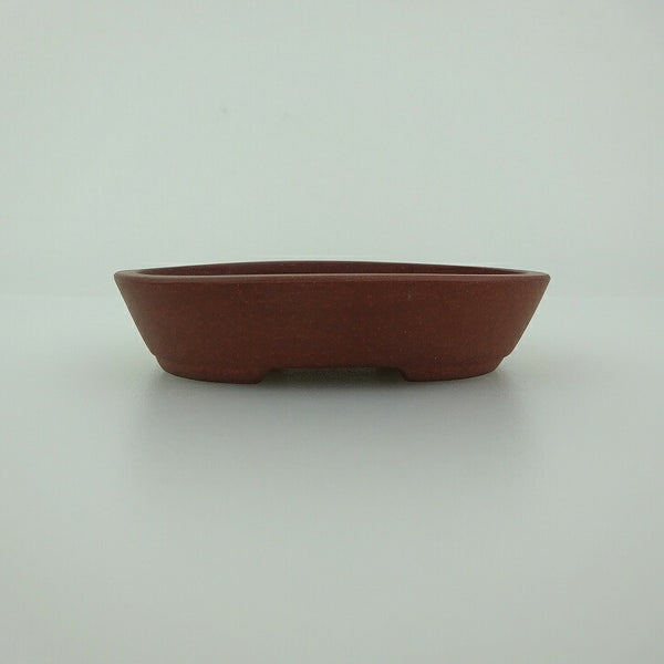 盆栽鉢 青香 小鉢 長辺 約8.2cm 楕円鉢 泥物 g1198419979