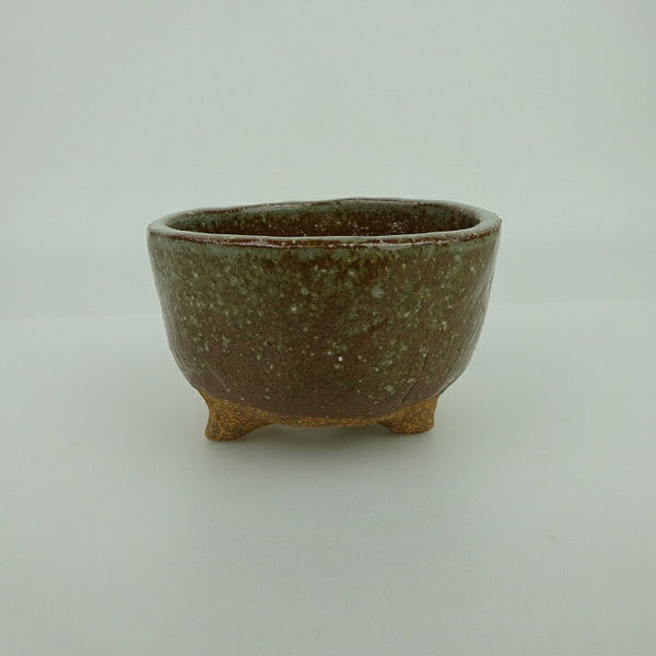 盆栽鉢 ゆうき祥石 小鉢 長辺 約 8.5cm 丸鉢 釉薬 新品 数量物 t1198412815