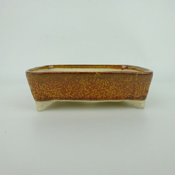 盆栽鉢 ゆうき祥石 小型 長辺 約13cm 長方鉢 釉薬 観賞用 新品 数量物 e1198409897