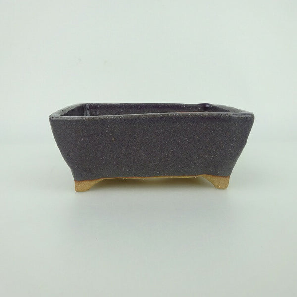 盆栽鉢 ゆうき祥石 小型 長辺 約11.5cm 長方鉢 釉薬 観賞用 新品 数量物 k1198409673