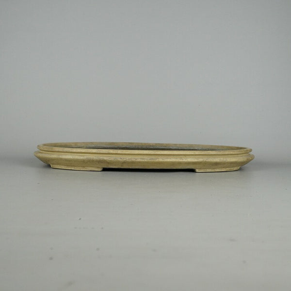 中古盆栽鉢 陶翠 中型 長辺 約37cm 楕円鉢 袋式 釉薬  中古鉢 r1198405686