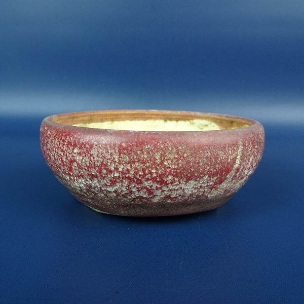 中古盆栽鉢 美功 小鉢 長辺 約 9.5cm 丸鉢 釉薬  中古鉢 f1198411177