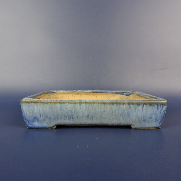 中古盆栽鉢 常滑 山房 小型 長辺 約13.5cm 長方鉢 釉薬  中古鉢 o1198427467