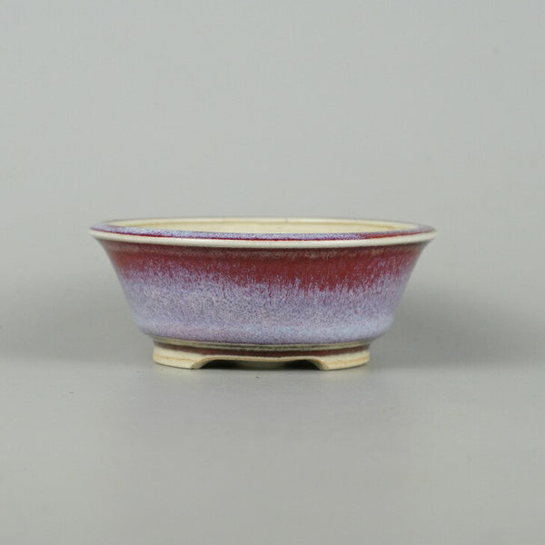 中古盆栽鉢 美功 小型 長辺 約10cm 丸鉢 釉薬  中古鉢 h1198427565