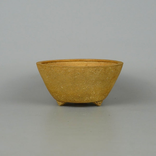 中古 盆栽鉢 忍山 小型 長辺 約11.3cm 丸鉢  中古鉢 u1198422687