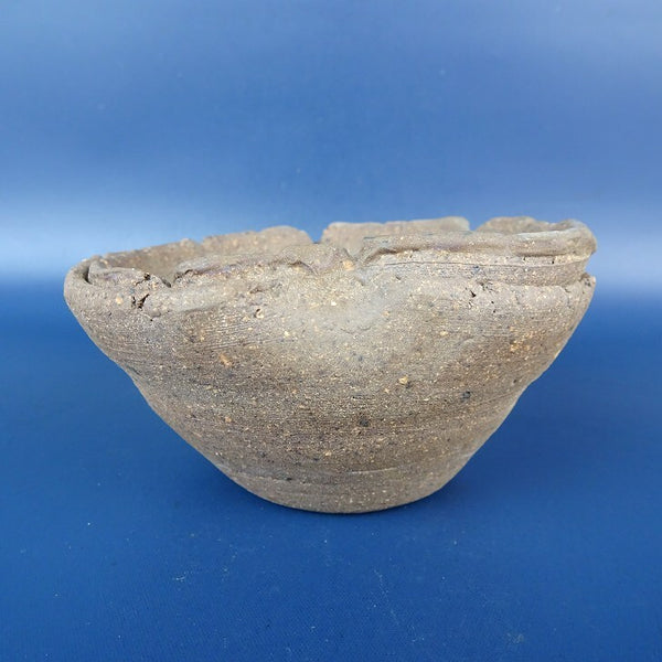 中古盆栽鉢 美芸 小鉢 長辺 約9.7cm 丸鉢 変形 泥鉢  中古鉢 x1198417501