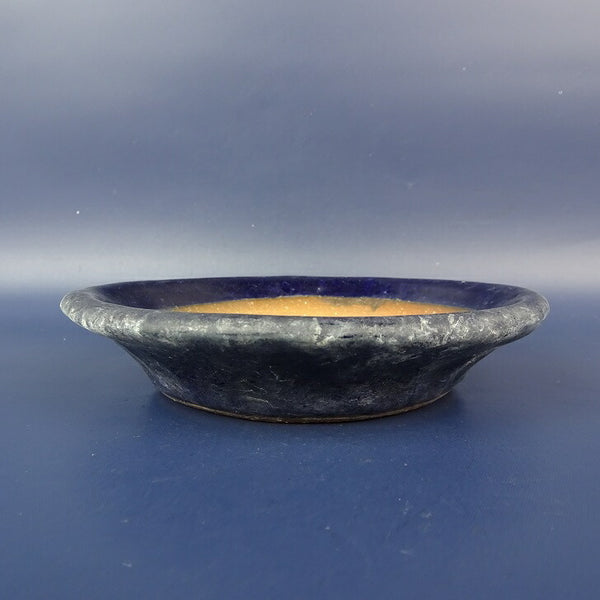 中古盆栽鉢 常滑 山房造 小型 長辺 約13.3cm 丸鉢 釉薬  中古鉢 s1198419002