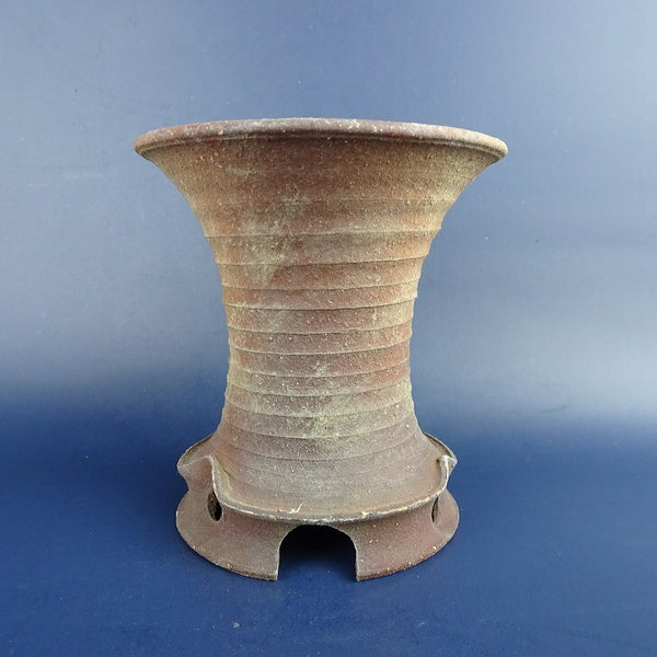 中古盆栽鉢 梅香 小型 高さ 約10cm 丸鉢 泥鉢  中古鉢 x1198411085