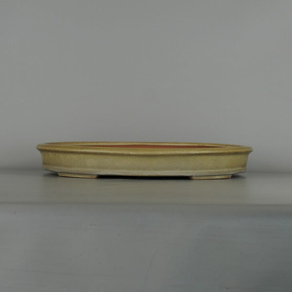 中古盆栽鉢 常滑 山房造 大型 長辺 約 41cm 楕円鉢 縁付 釉薬  中古鉢 c1198412606